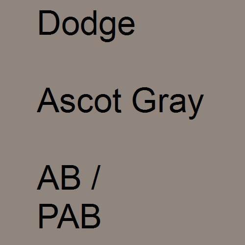 Dodge, Ascot Gray, AB / PAB.